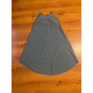 HALARA Sleeveless High-Low A-Line Dress in Slate Blue